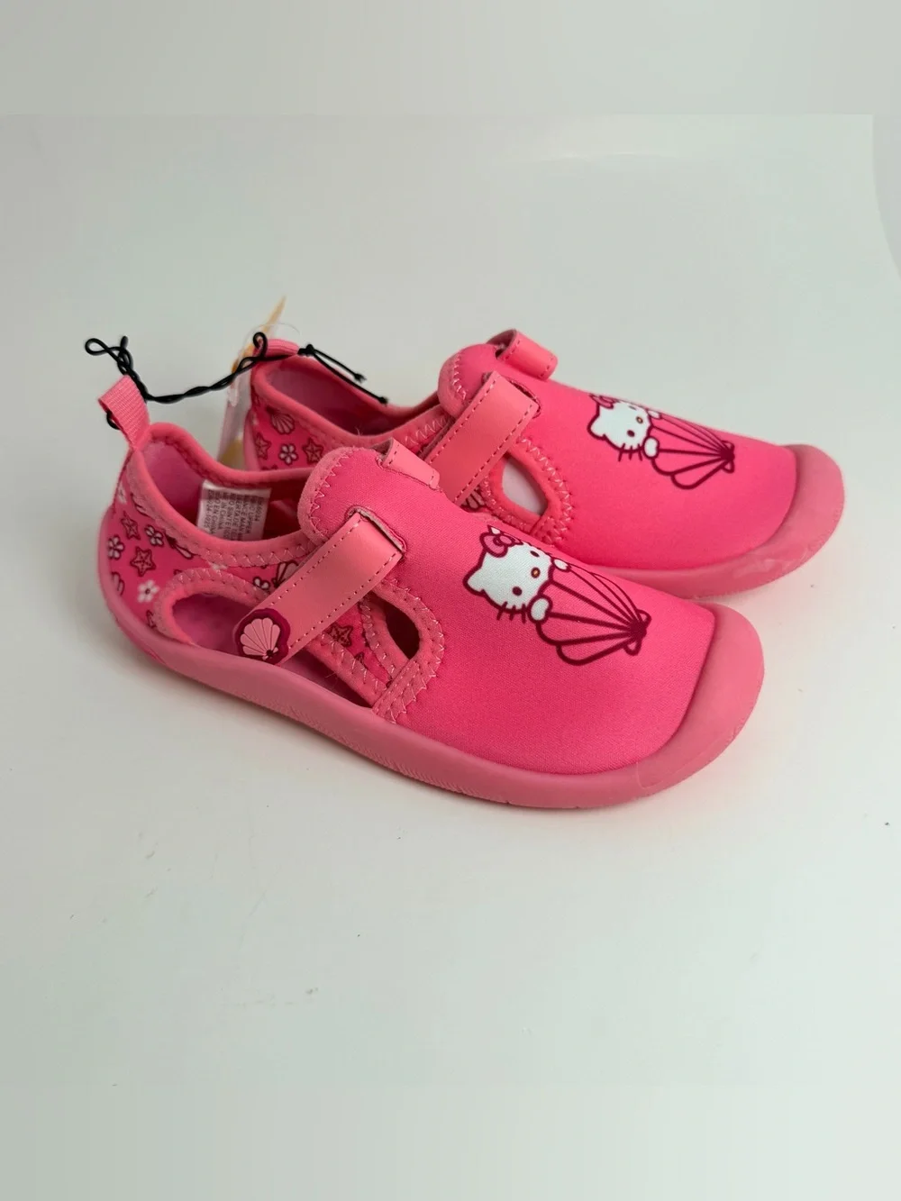Hello Kitty Girls Pink Neoprene Hook-and-Loop Water Shoes